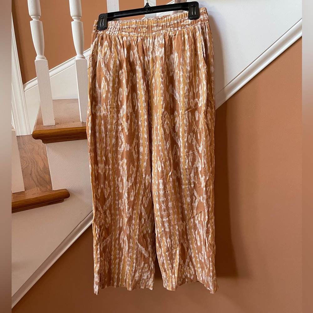 Christian Siriano designer Sz Med elasticized waist, side pocket wide leg pants